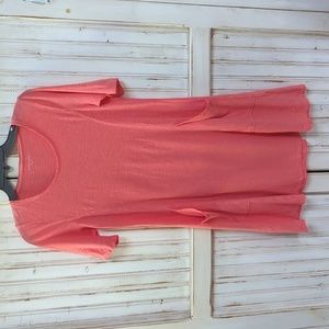 Eileen Fisher, organic cotton and hemp scoop neck short sleeve dress. SmP